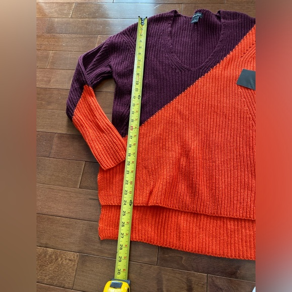Trouve Purple & Orange Knit sweater womens sz Small - Picture 2 of 10